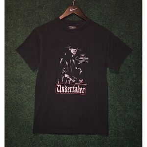WWE Undertaker Vintage Wrestling T-Shirt Steve Barry's Black Graphic Tee‎